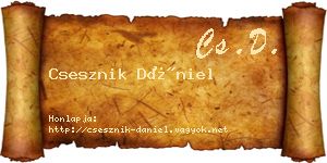 Csesznik Dániel névjegykártya